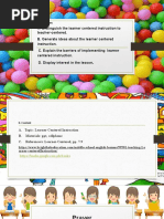 Learner Centered Instruction