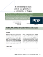 Instrumentos de Evaluación Psicológica en El Ámbito Jurídico - Una Aproximación A Las Prácticas Profesionales en Uruguay