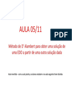 AULA 05-11 - metodo de D'Lambert