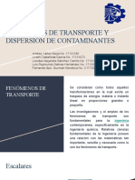 Fenómenos de Transporte y Dispersión de Contaminantes