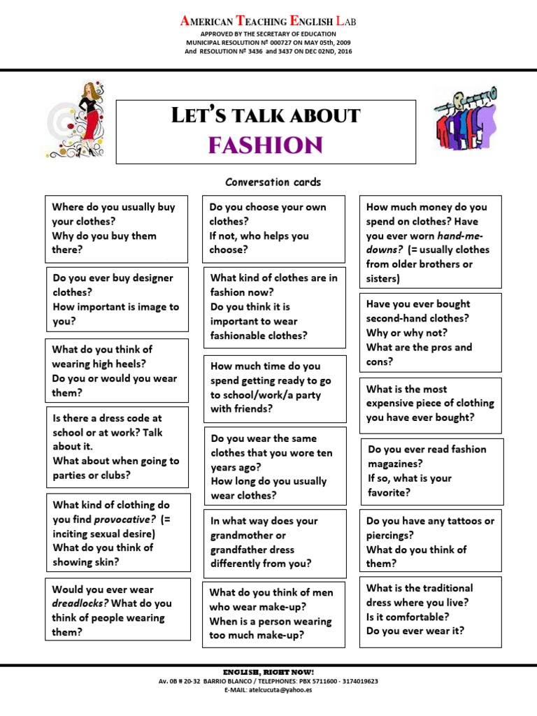 Clothing Questions PDF Clothing Consumer Goods