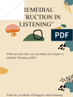 Remedial Instruction in Listening