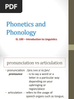 Phonetics and Phonology