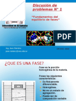 Discusión de Problemas #1: "Fundamentos Del Equilibrio de Fases"