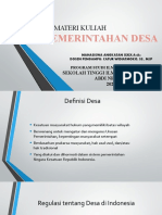 Materi Kuliah Sistem Pemerintahan Desa