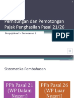 Perpajakan I - Pertemuan 8 - Pemotongan Dan Perhitungan PPH Pasal 21