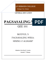 C Pagsasalingwika Modyul3 v1