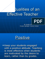 Top Qualities of An Effective Teacher