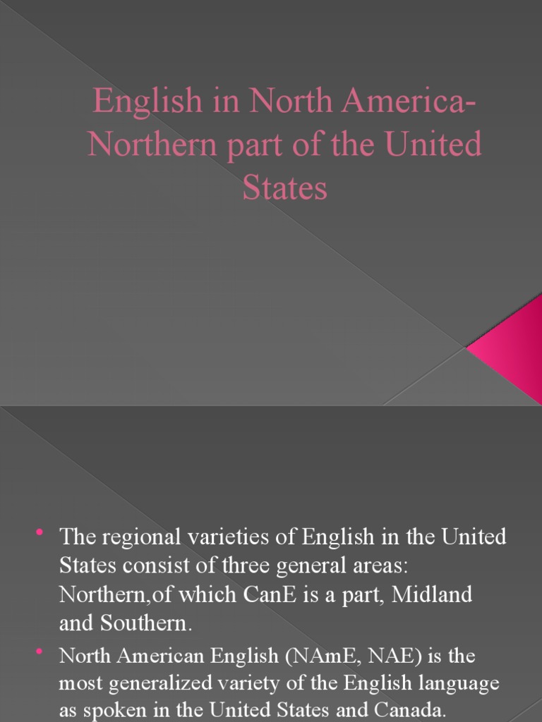 English in North America, Northern Part of US PDF English Language