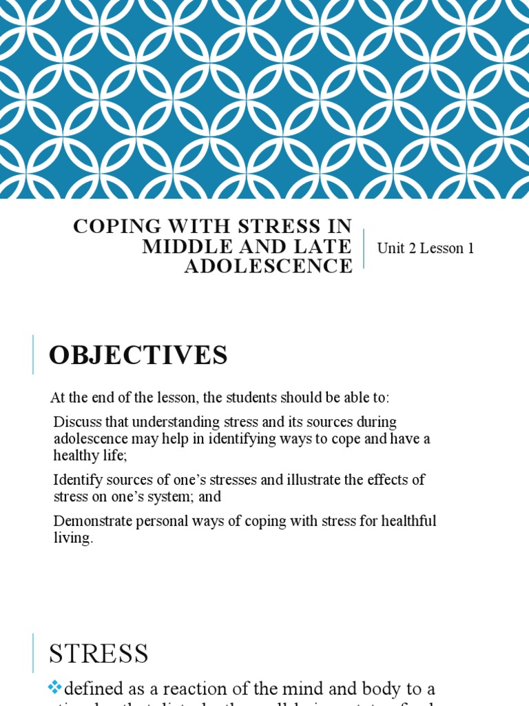 Coping with Adolescent Stress Strategies | PDF | Stress (Biology ...