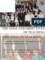 The Goals and Objectives of Teaching