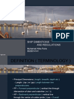 Ship Dimentions and Regulations