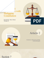 Philippine Constitution Article on Foreign Policy and Family Rights