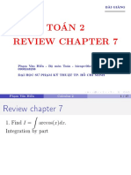 Toán 2 Review Chapter 7: Bài Giảng