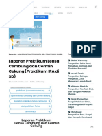 Laporan Praktikum Lensa Cembung Dan Cermin Cekung Praktikum IPA Di SD Ilmiahku Com