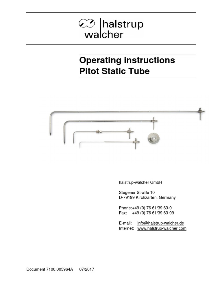 Manual Pitot Tube PDF Pipe (Fluid Conveyance) Pressure