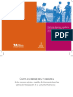 Carta de Derechos y Deberes de Los Menores Sujeto A Medidas de Internamiento en Los Centros de Reeducacion de La Comunidad Valenciana