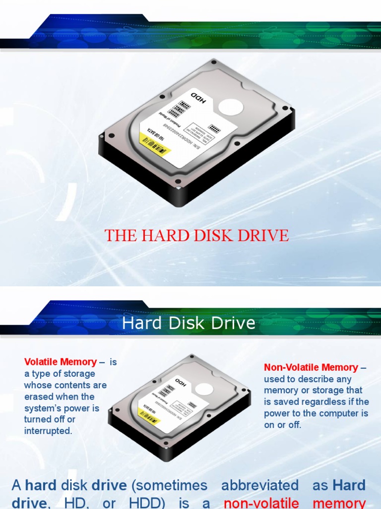 LESSON 6 Parts and Function (Hard Disk Drive) PDF Hard Disk Drive