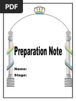 Preparation Notebook Aim High