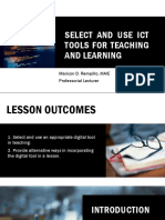 Select and Use Ict Tools For Teaching and Learning: Maricon D. Rempillo, MAIE Professorial Lecturer