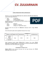 Surat Perjanjian Sewa Kendaraan CV Zulkarnain