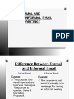 Formal and Informal Email Writing
