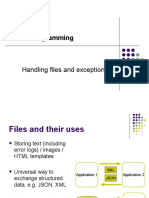 Web Programming: Handling Files and Exceptions
