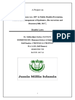 Epidemic Diseases Act, 1897 & Public Health (Prevention, Control and Management of Epidemics, Bio-terrorism and Disasters) Bill, 2017