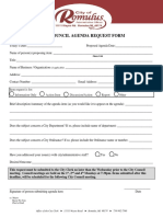 Agenda Request Form PDF