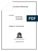 Advanced Research Methodology: Submitted BY: Allah Rakha (3006) Tahira Batool (3015) Zahid Javeed (3032)