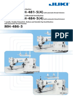 MH-481/MH-481-5 (4) MH-484/MH-484-5 (4) MH-486-5: 1-Needle, Double Chainstitch Machine