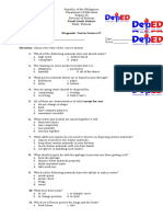 Science 4 Diagnostic Test 2017 2018