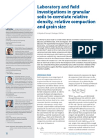 Laboratory and Field Investigations in Granular Soils