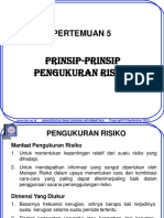 Pertemuan 5: Prinsip-Prinsip Pengukuran Risiko