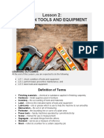 Lesson 2: Maintain Tools and Equipment: Definition of Terms
