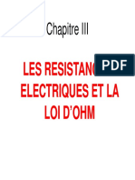 Chapitre III résistance électrique