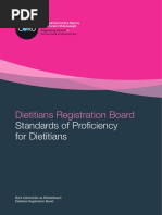 Coru Dietitians Registration Board Standards of Proficiency For Dietitians