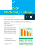 Outokumpu Machining Guideline Ultra 254SMO