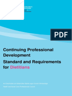 Continuing Professional Development Standards and Requirements For Dietitians