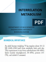 Interrelation Metabolism: Department of Biochemistry Hasanuddin University Rosdiana Natzir
