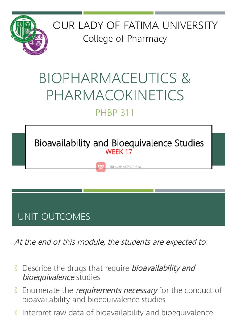 Bioavailability and Bioequivalence Overview | PDF | Bioavailability ...
