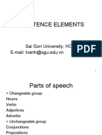 Sentence Elements: Sai Gon University, HCMC E-Mail: Tvanh@sgu - Edu.vn