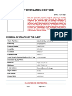 Client Information Sheet