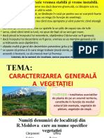 Caracterizarea Generala A Vegetatiei