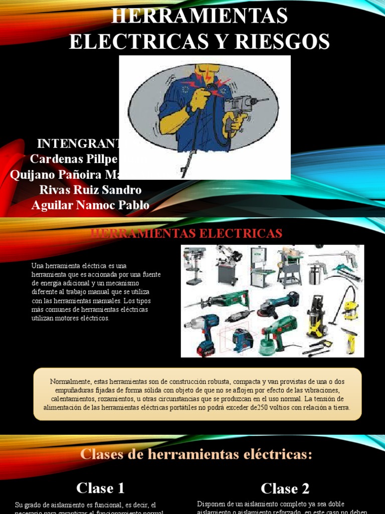 Riesgos y Seguridad en Herramientas Eléctricas | PDF | Bienes ...