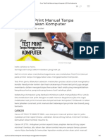 Cara Test Print Manual Tanpa Komputer - E-Print Indonesia