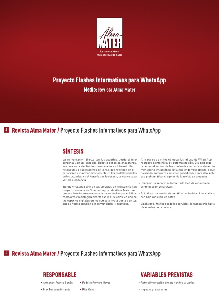 7.proyecto Flashes Informativos para WhatsApp | PDF