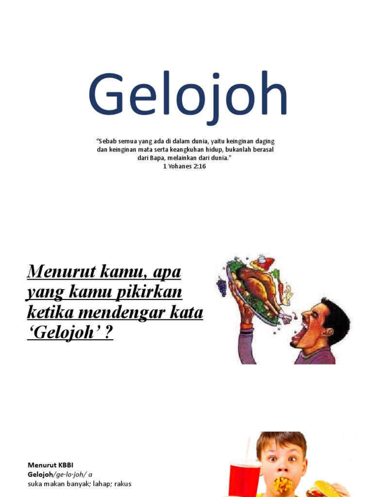 Memahami Gelojoh dan Dampaknya | PDF