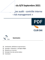 2021-09!08!09 Club DAI PRESENTATION Synergies Audit Controle Risk