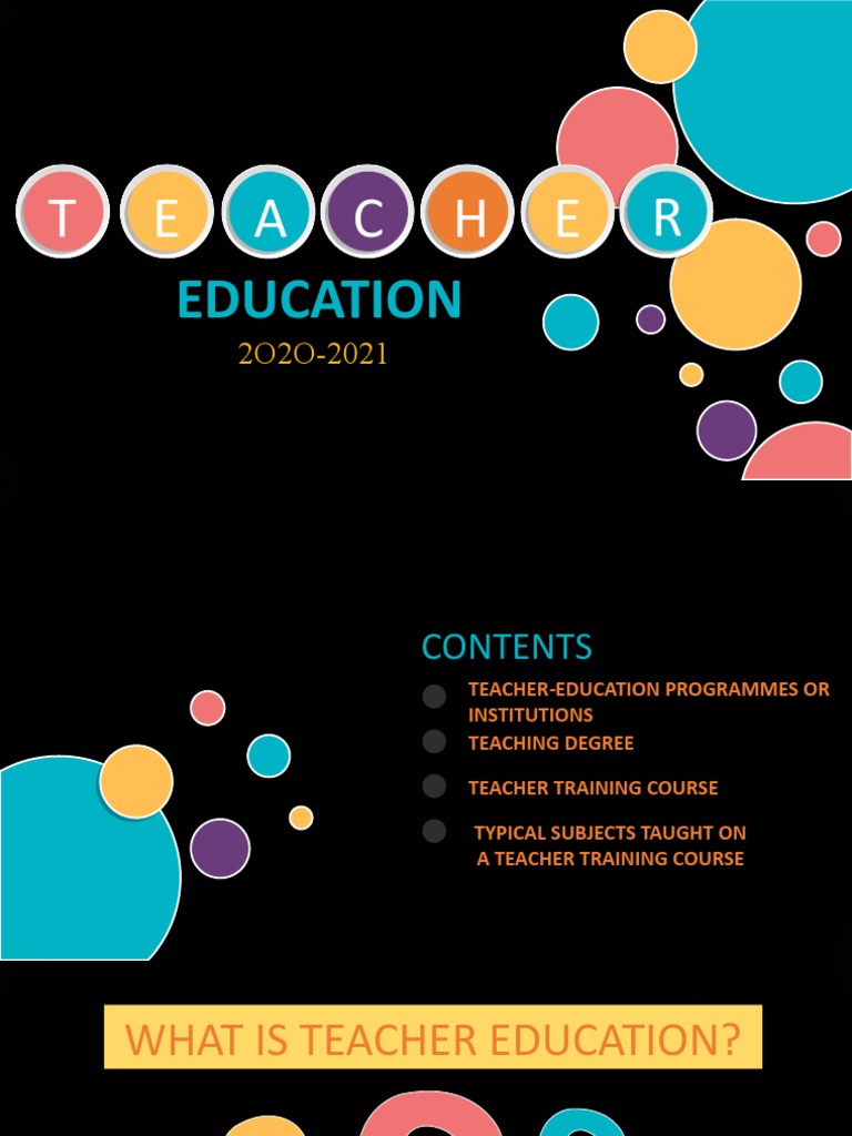 Teacher Education Programs Overview | PDF | Teachers | Teacher Education